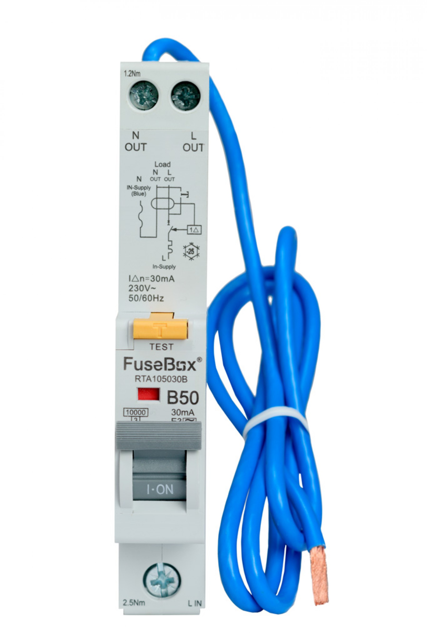 FUSEBOX RTA105030C 50A 30MA TYPE A RCBO